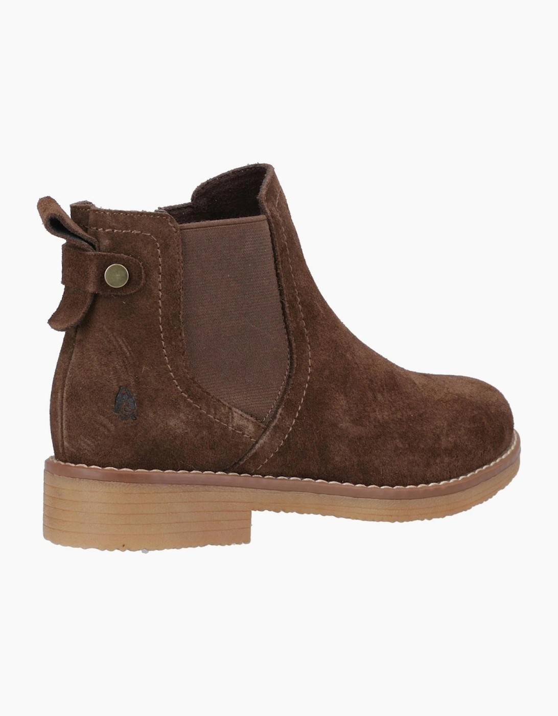 Hush Puppies Maddy Memory Foam Leather Womens Boots Chocolate