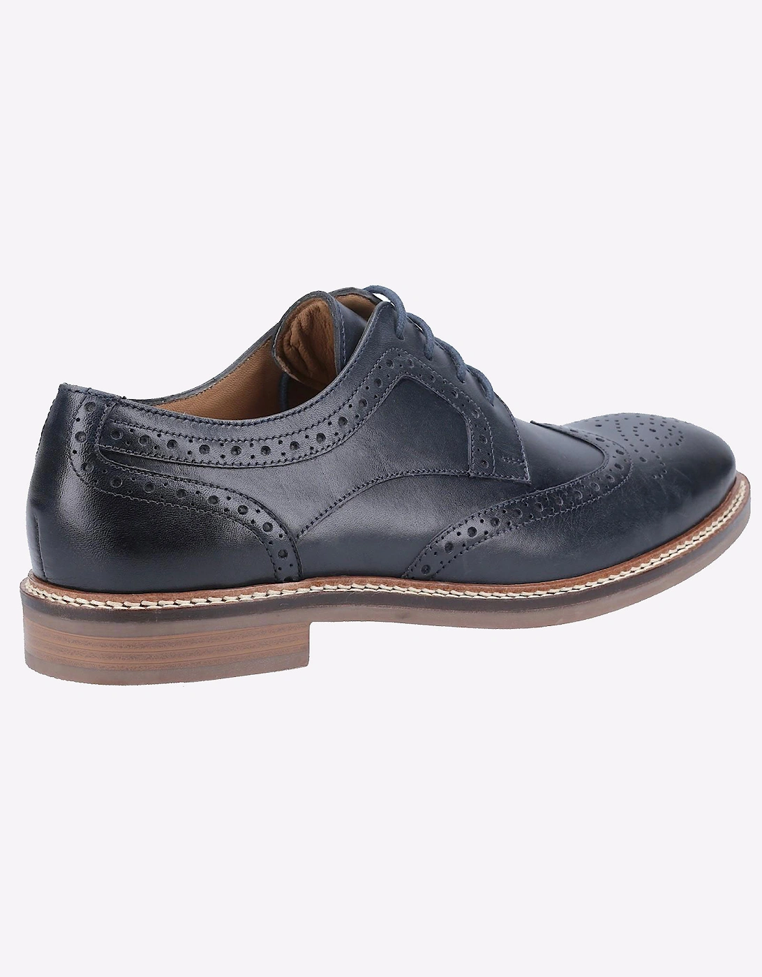 Hush Puppies Bryson Memory Foam Mens Brouge Shoes Navy