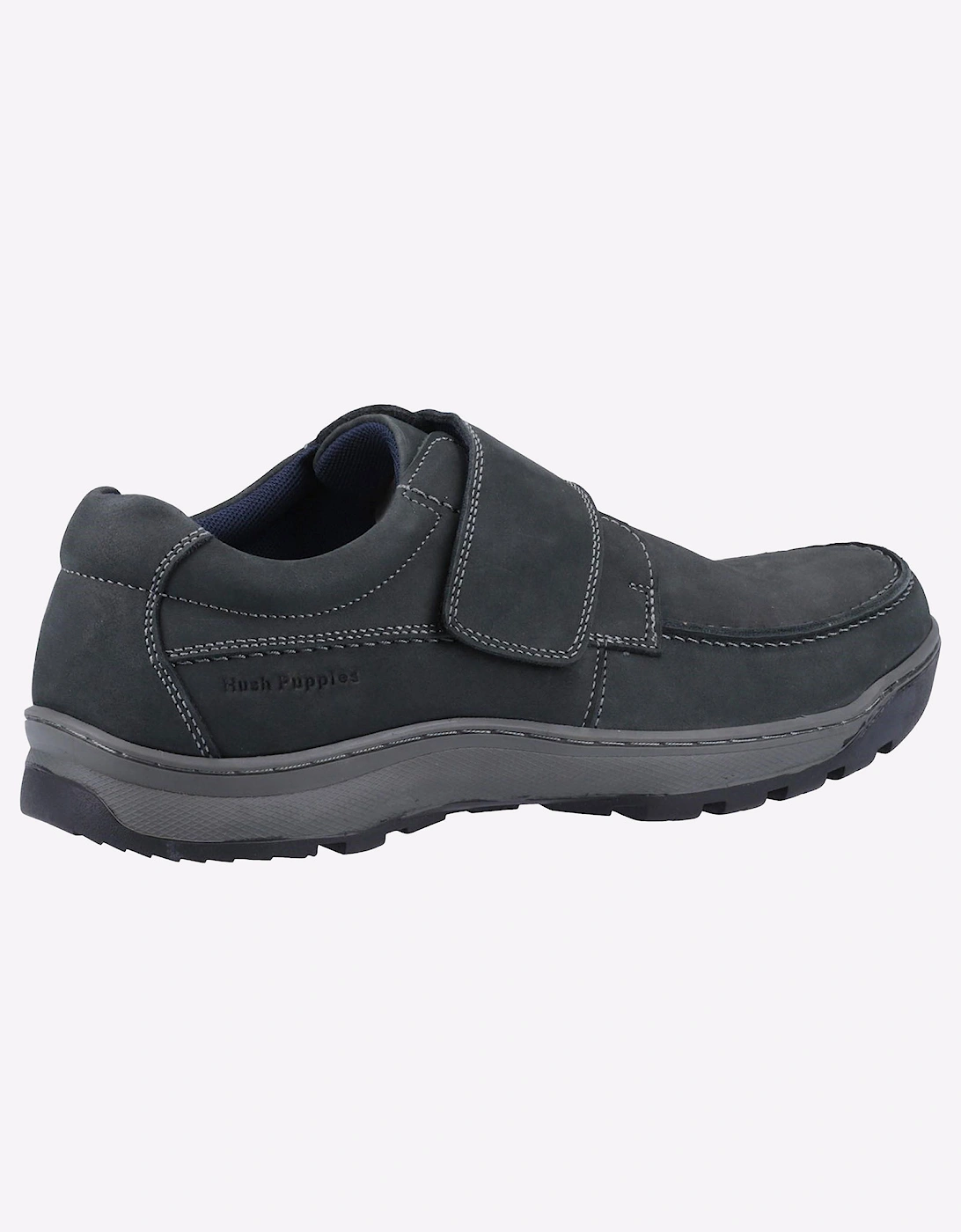 Hush Puppies Casper Comfort Strap Memory Foam Mens Shoes Navy Nubuck