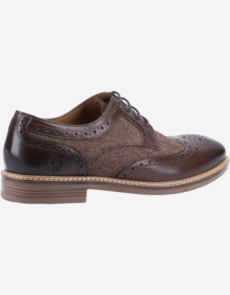 Hush Puppies Bryson Memory Foam Mens Brouge Shoes Chocolate