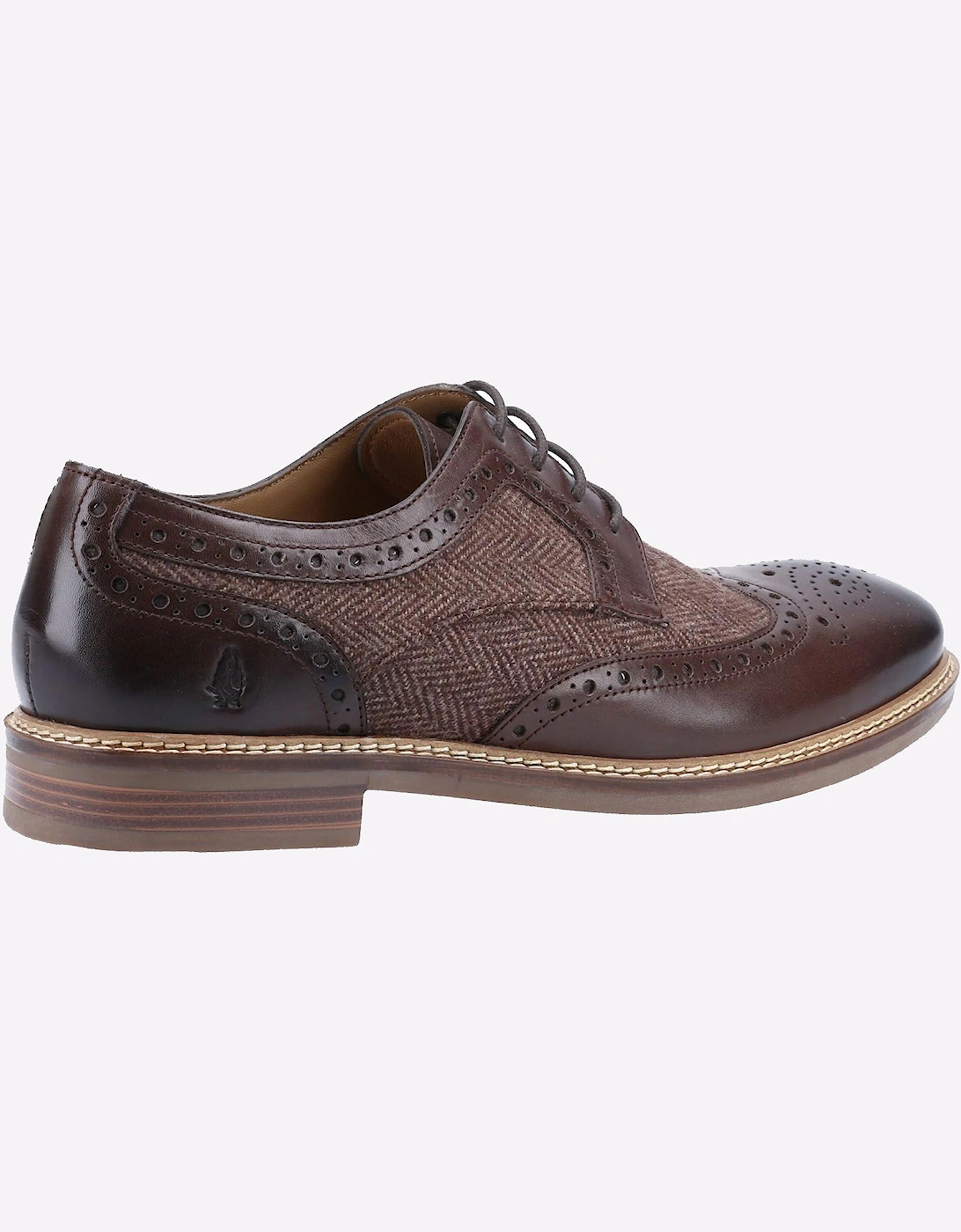 Hush Puppies Bryson Memory Foam Mens Brouge Shoes Chocolate