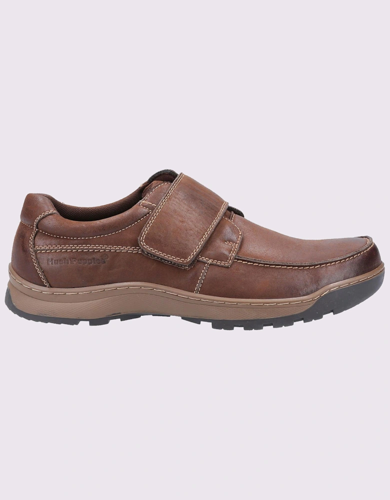 Hush Puppies Casper Comfort Strap Memory Foam Mens Shoes Brown