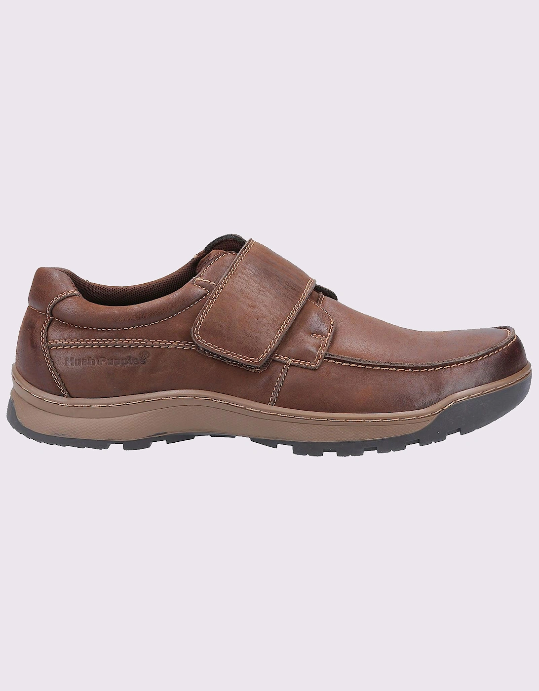 Hush Puppies Casper Comfort Strap Memory Foam Mens Shoes Brown