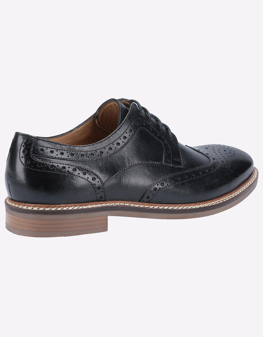 Hush Puppies Bryson Memory Foam Mens Brouge Shoes Black