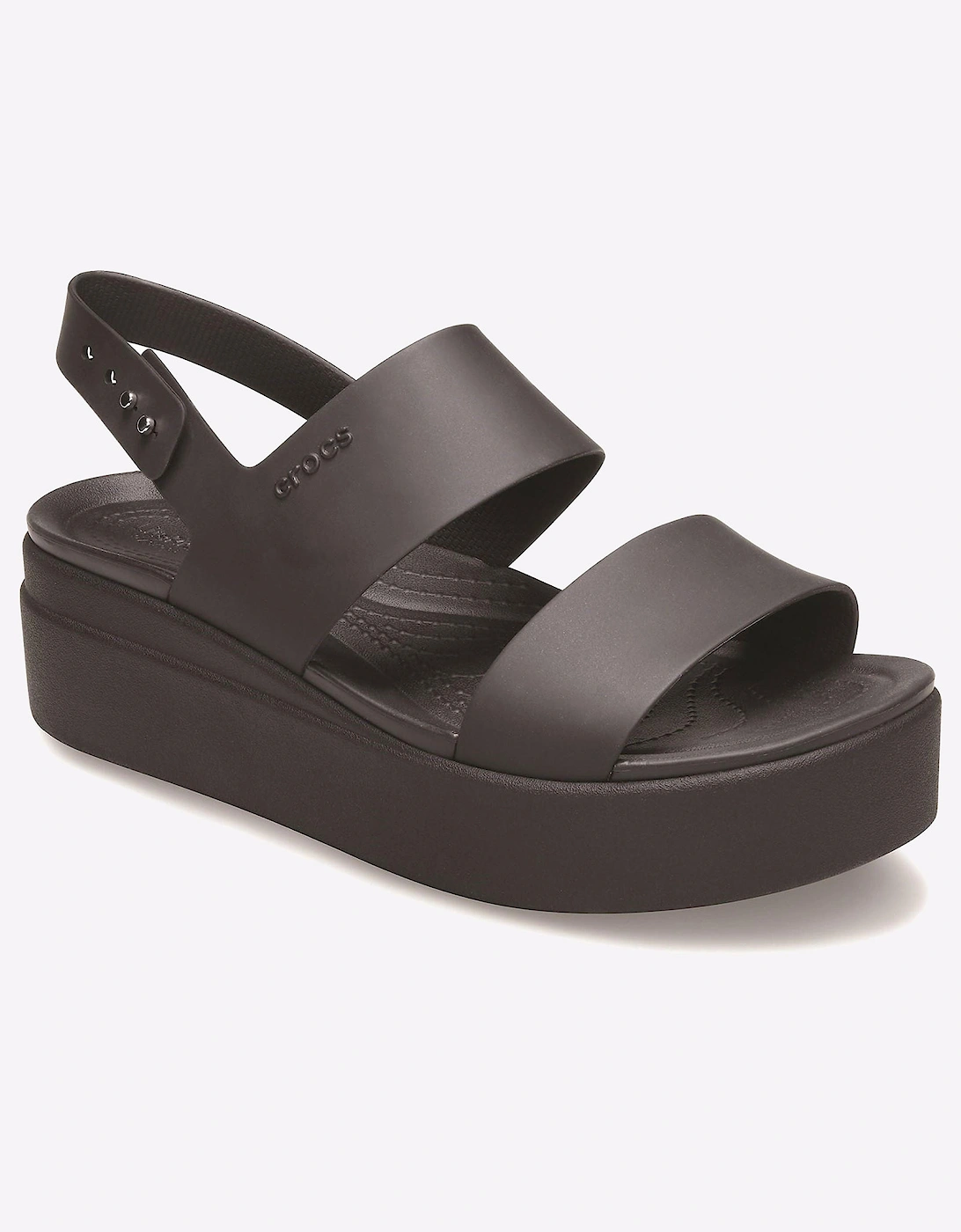 Crocs Brooklyn Low Wedge Platform Sandals Unisex Black