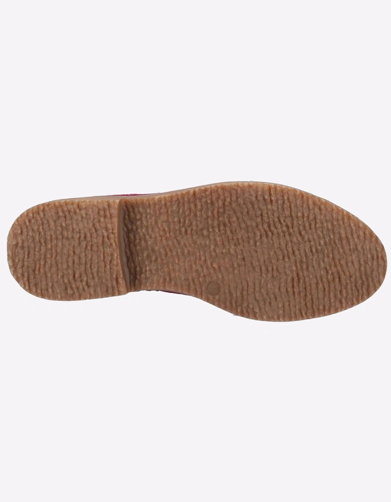 Hush Puppies Maddy Memory Foam Leather Womens Boots Bordo