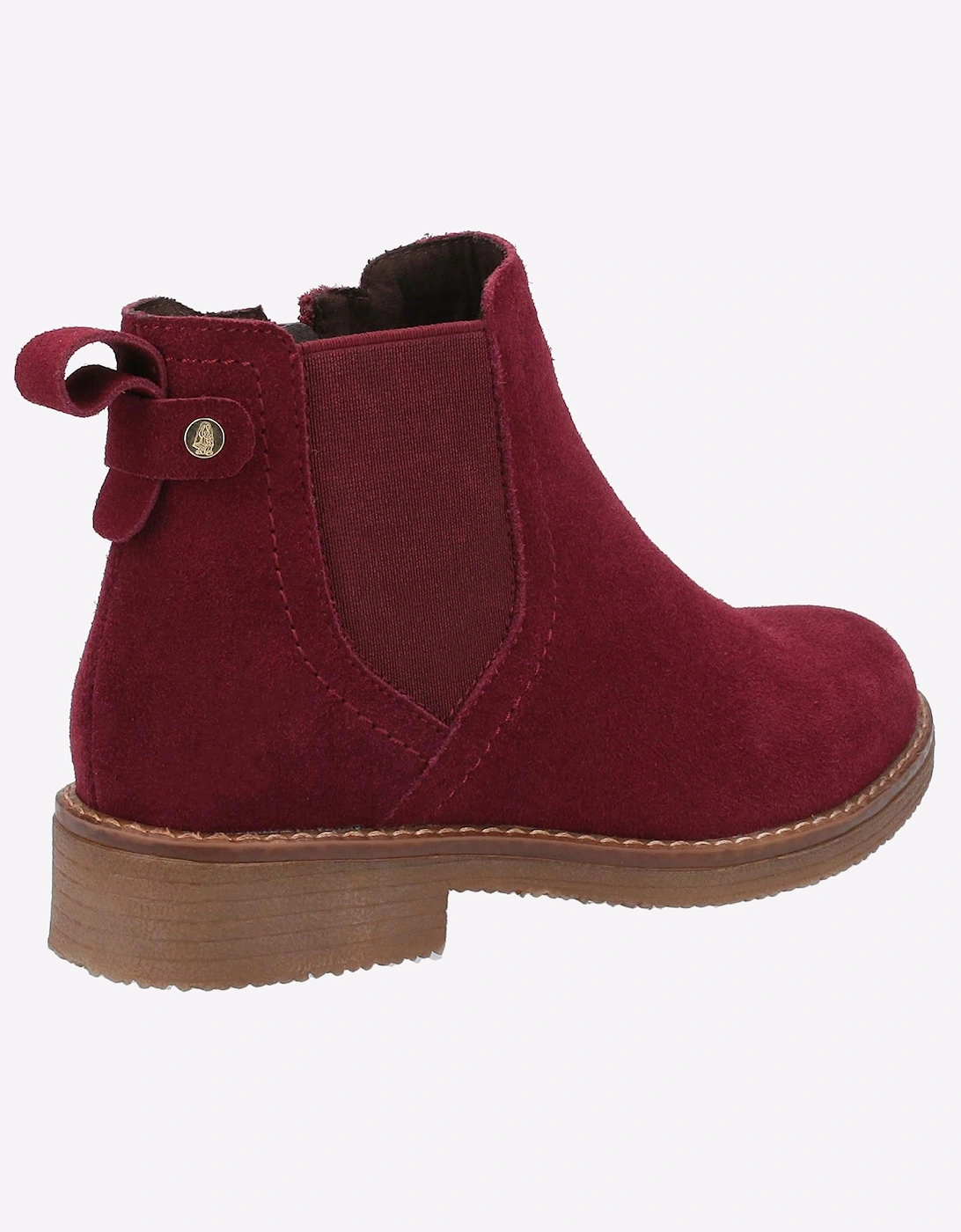 Hush Puppies Maddy Memory Foam Leather Womens Boots Bordo