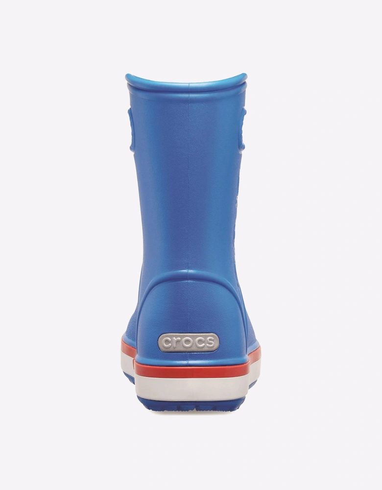 Crocs Crocband Rainboot Pull On Wellington Junior Mid Blue