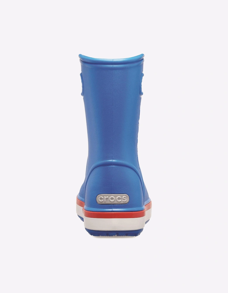 Crocs Crocband Rainboot Pull On Wellington Junior Mid Blue