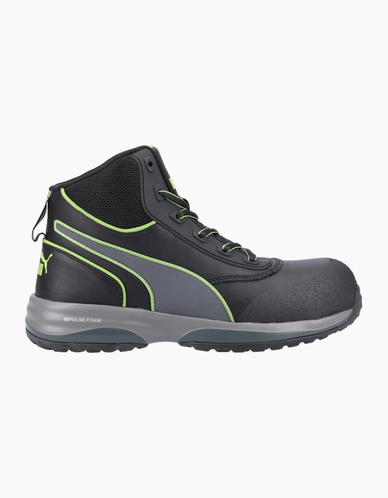 Puma Safety Puma Rapid Mid Safety Boot Mens Black / Green