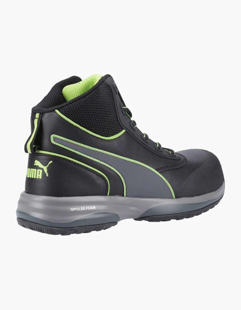 Puma Safety Puma Rapid Mid Safety Boot Mens Black / Green