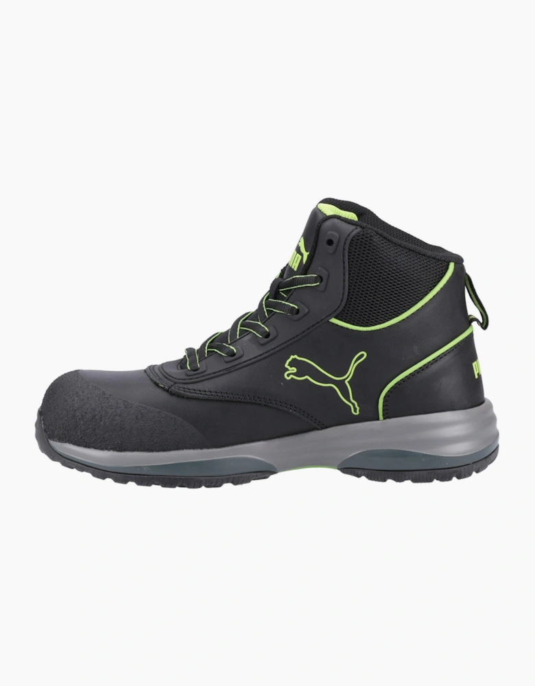 Puma Safety Puma Rapid Mid Safety Boot Mens Black / Green