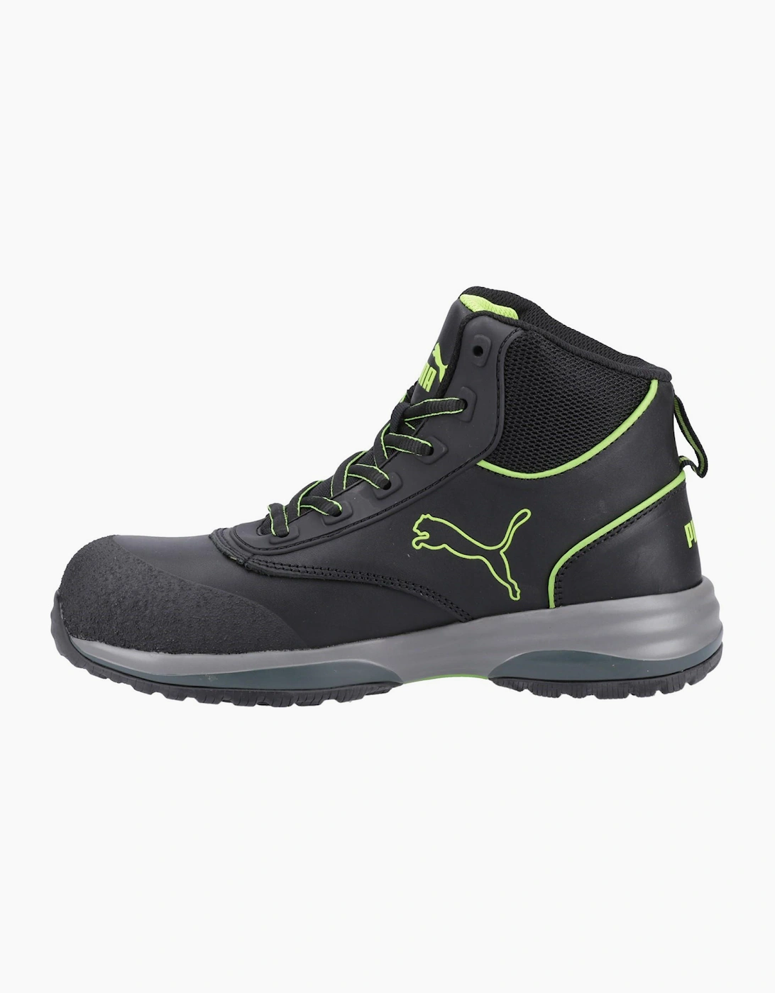 Puma Safety Puma Rapid Mid Safety Boot Mens Black / Green