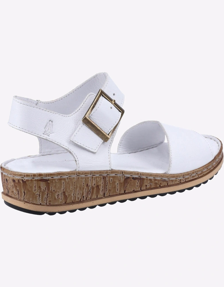 Hush Puppies Ellie Leather Womens Sandals White