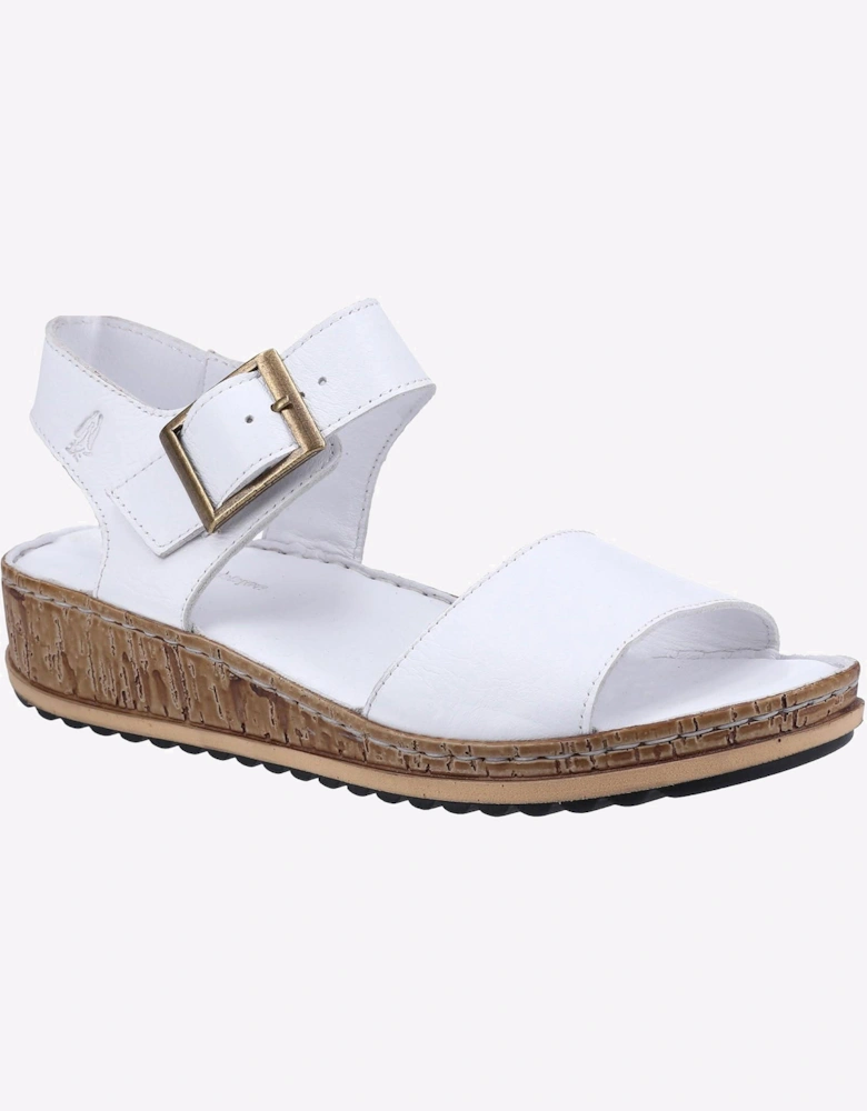Hush Puppies Ellie Leather Womens Sandals White
