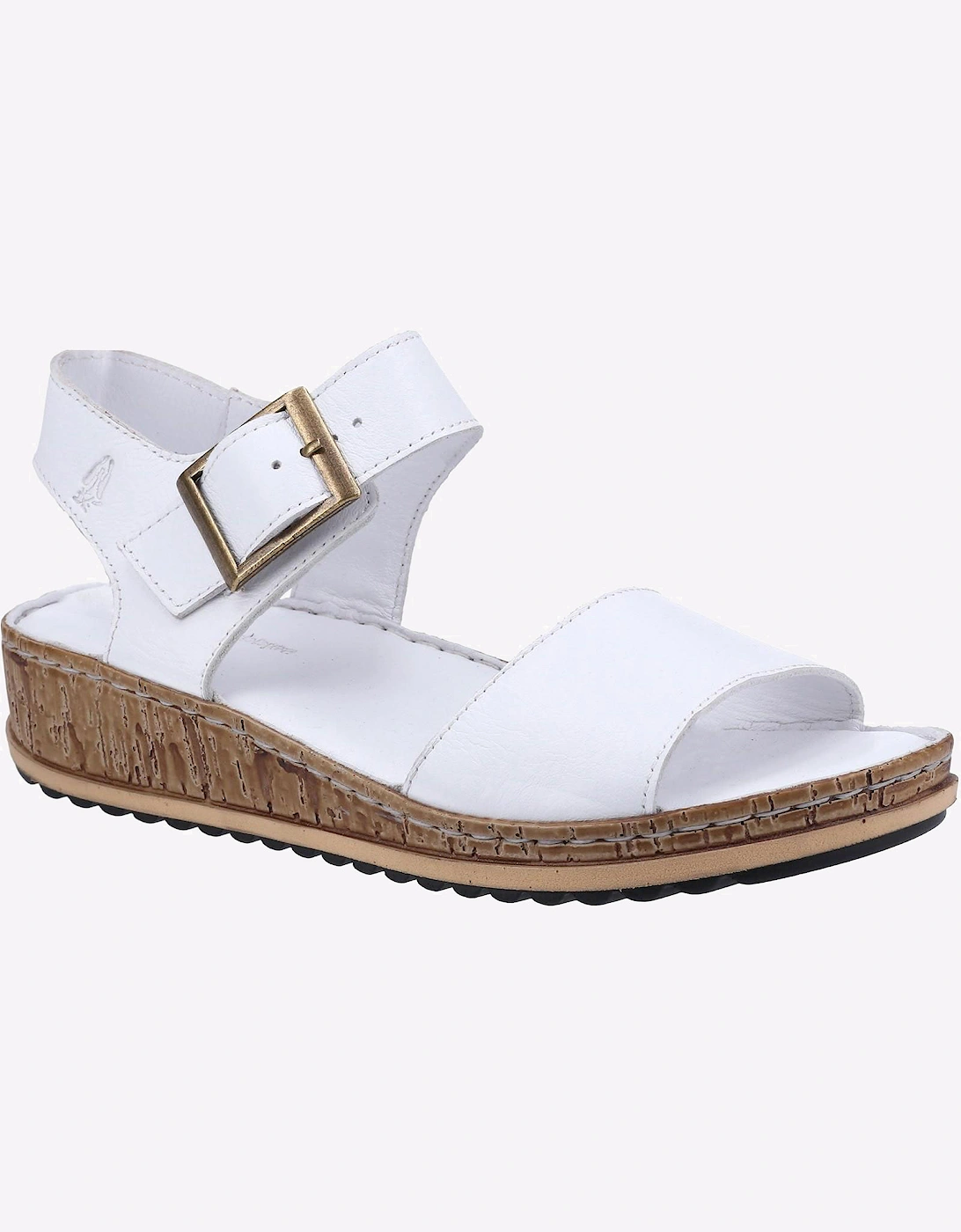 Hush Puppies Ellie Leather Womens Sandals White
