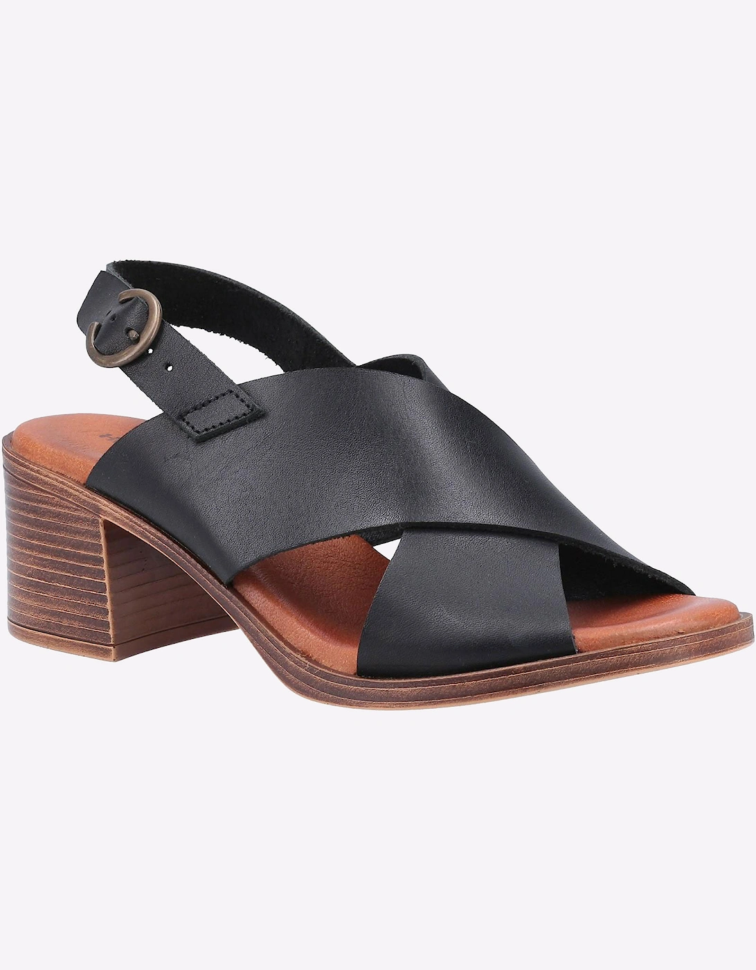 Hush Puppies Gabrielle Leather Womens Sandals Black