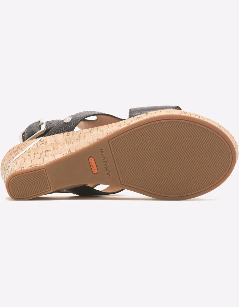 Hush Puppies Maya Wedge Womens Sandals Black