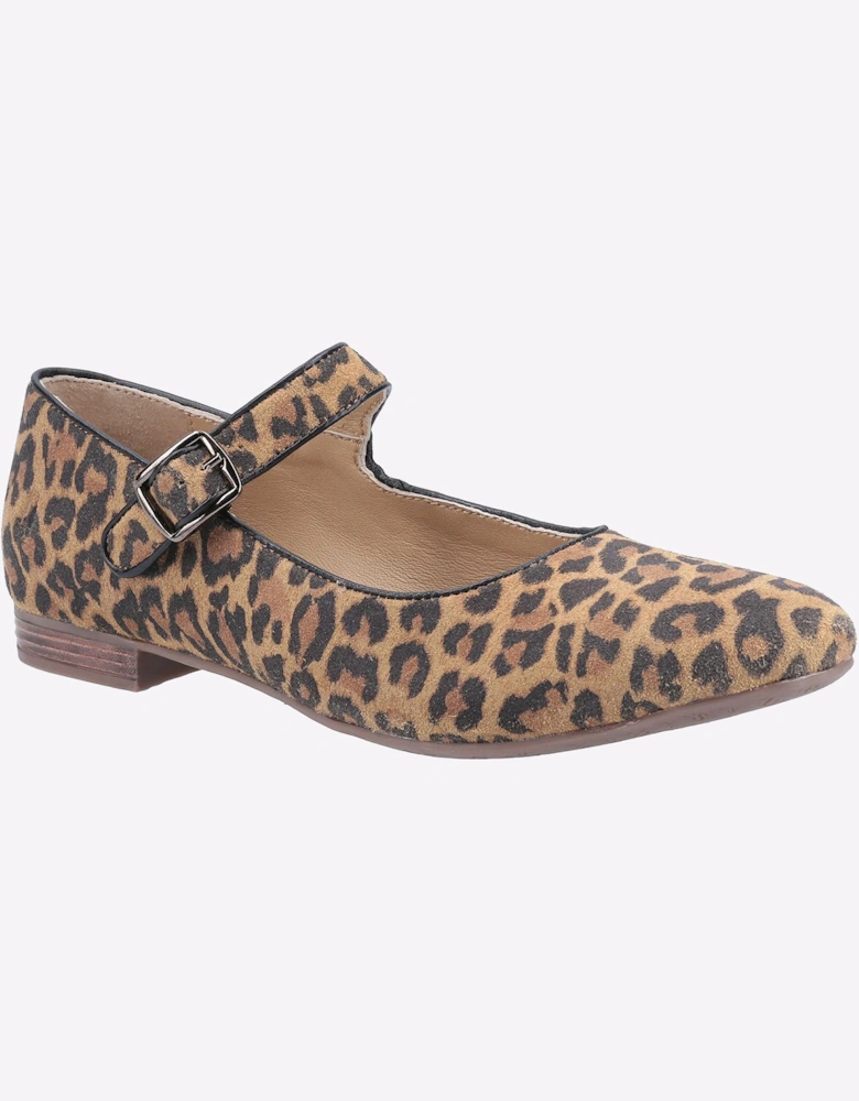 Hush Puppies Melissa Strap Memory Foam Womens Shoes Leopard