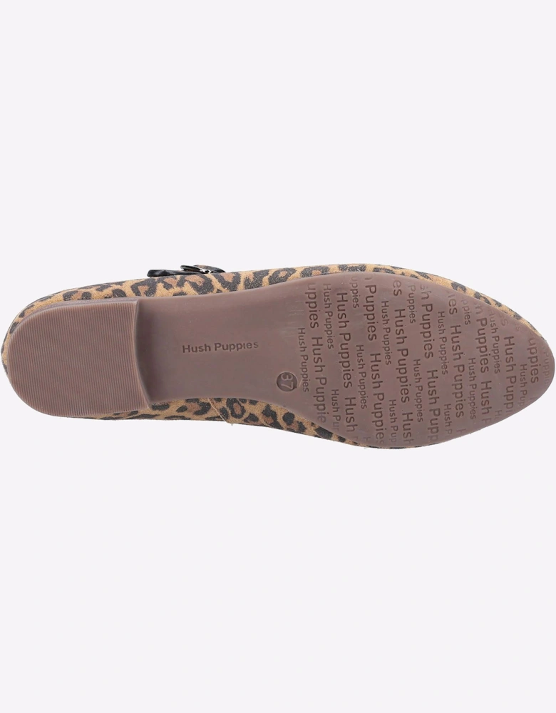 Hush Puppies Melissa Strap Memory Foam Womens Shoes Leopard