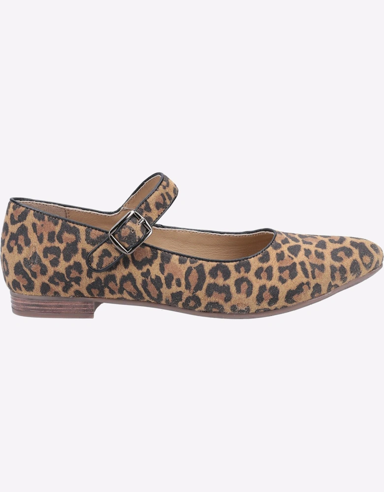 Hush Puppies Melissa Strap Memory Foam Womens Shoes Leopard