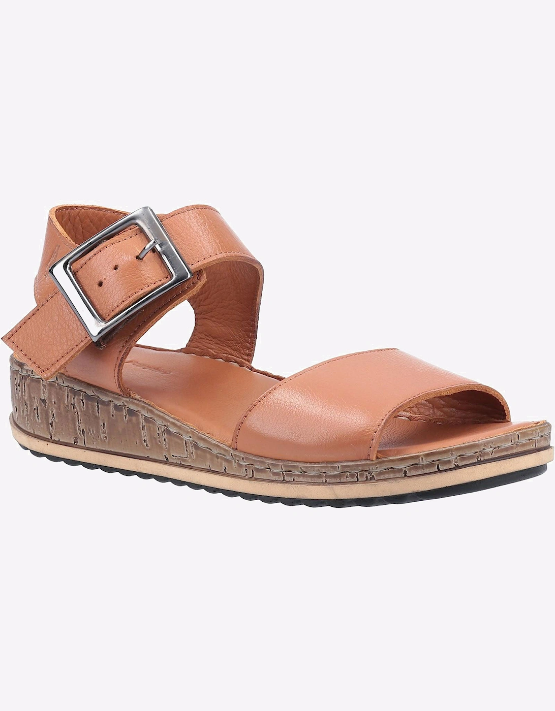 Hush Puppies Ellie Leather Womens Sandals Tan