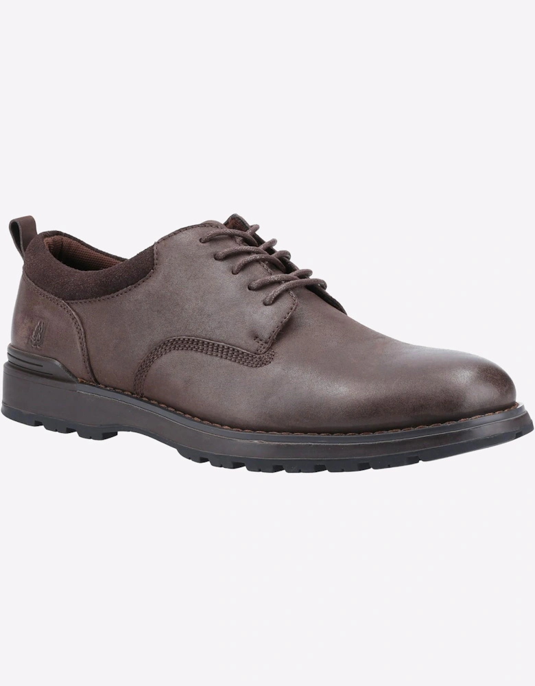 Hush Puppies Dylan Leather Memory Foam Mens Shoes Brown