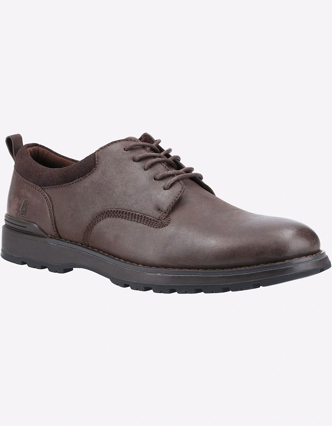 Hush Puppies Dylan Leather Memory Foam Mens Shoes Brown