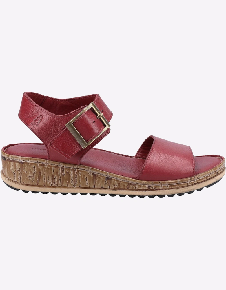 Hush Puppies Ellie Leather Womens Sandals Bordeaux