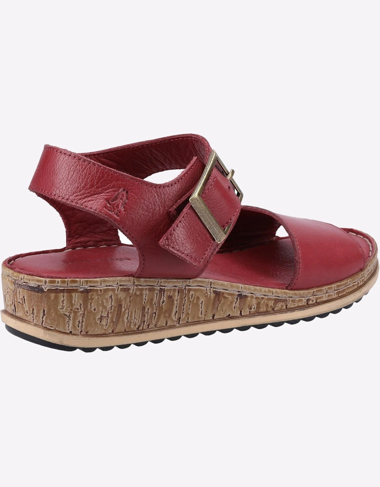Hush Puppies Ellie Leather Womens Sandals Bordeaux