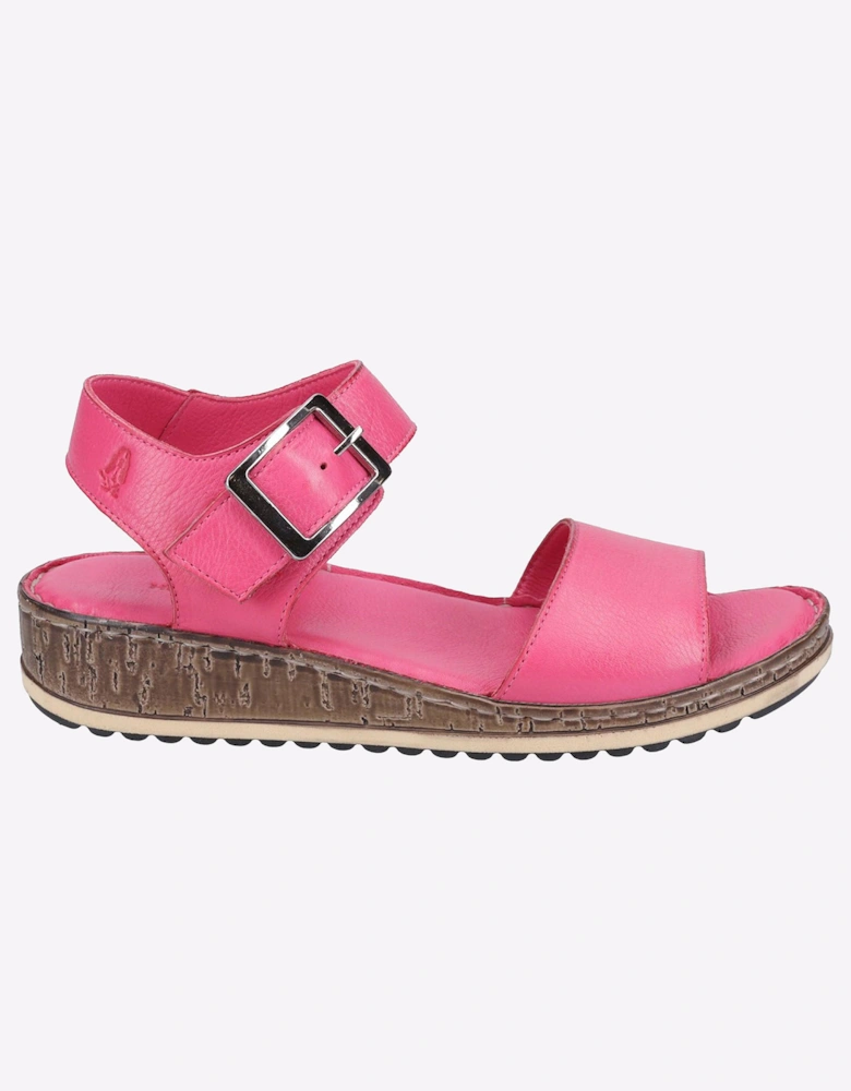 Hush Puppies Ellie Leather Womens Sandals Fuchsia