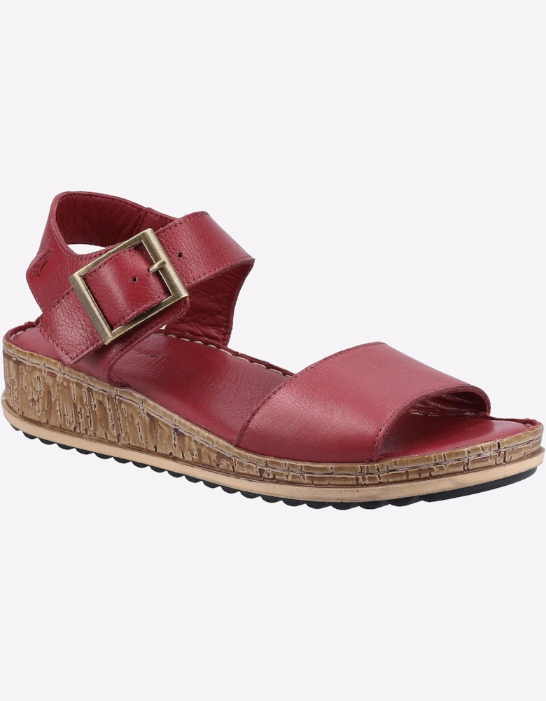 Hush Puppies Ellie Leather Womens Sandals Bordeaux