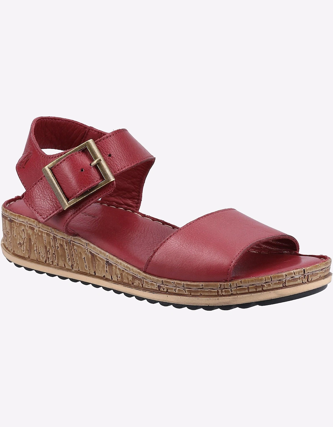 Hush Puppies Ellie Leather Womens Sandals Bordeaux
