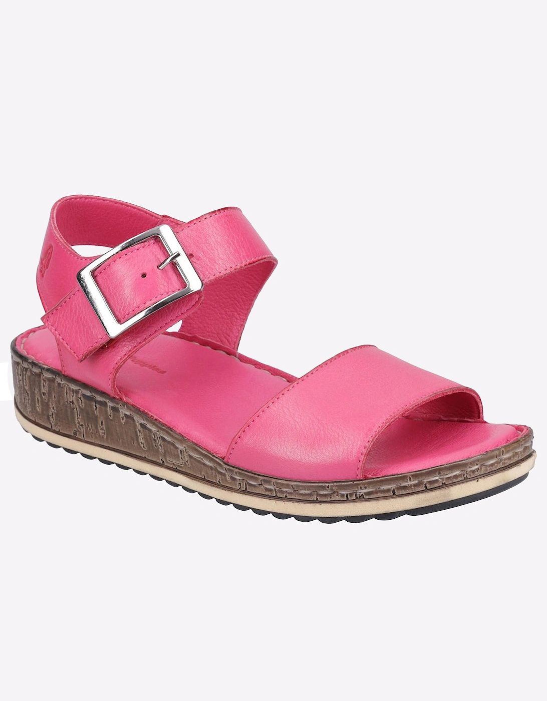 Hush Puppies Ellie Leather Womens Sandals Fuchsia