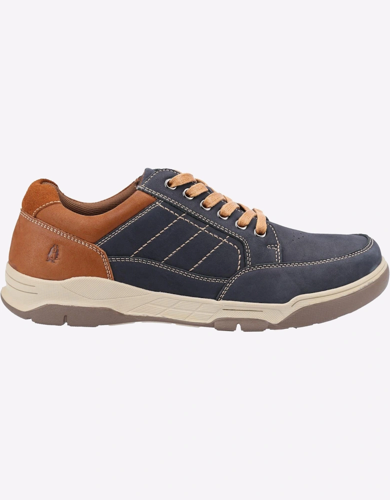 Hush Puppies Finley Leather Memory Foam Shoes Navy / Brown