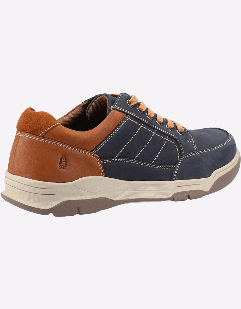 Hush Puppies Finley Leather Memory Foam Shoes Navy / Brown