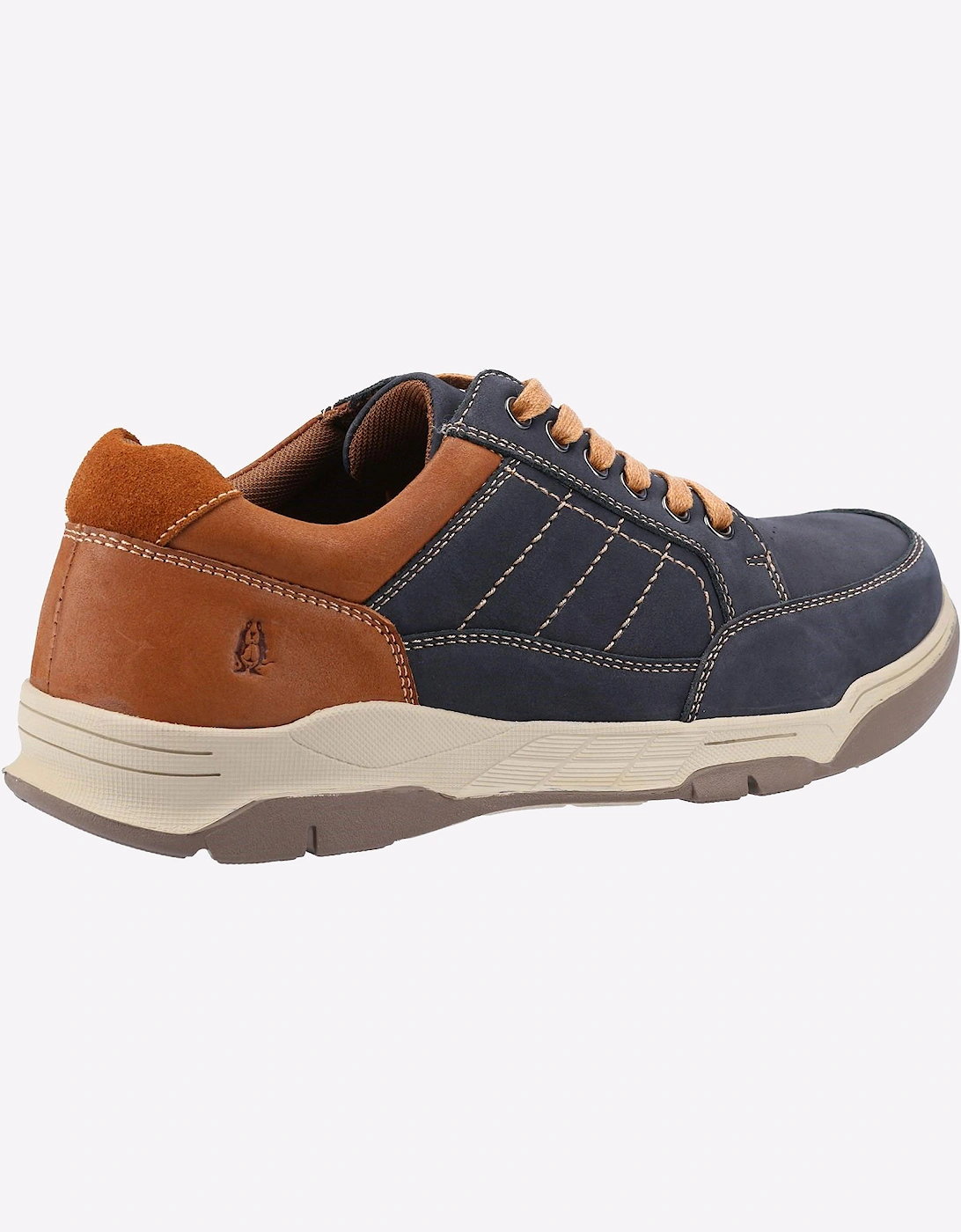 Hush Puppies Finley Leather Memory Foam Shoes Navy / Brown
