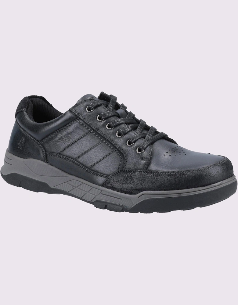 Hush Puppies Finley Leather Memory Foam Shoes Black