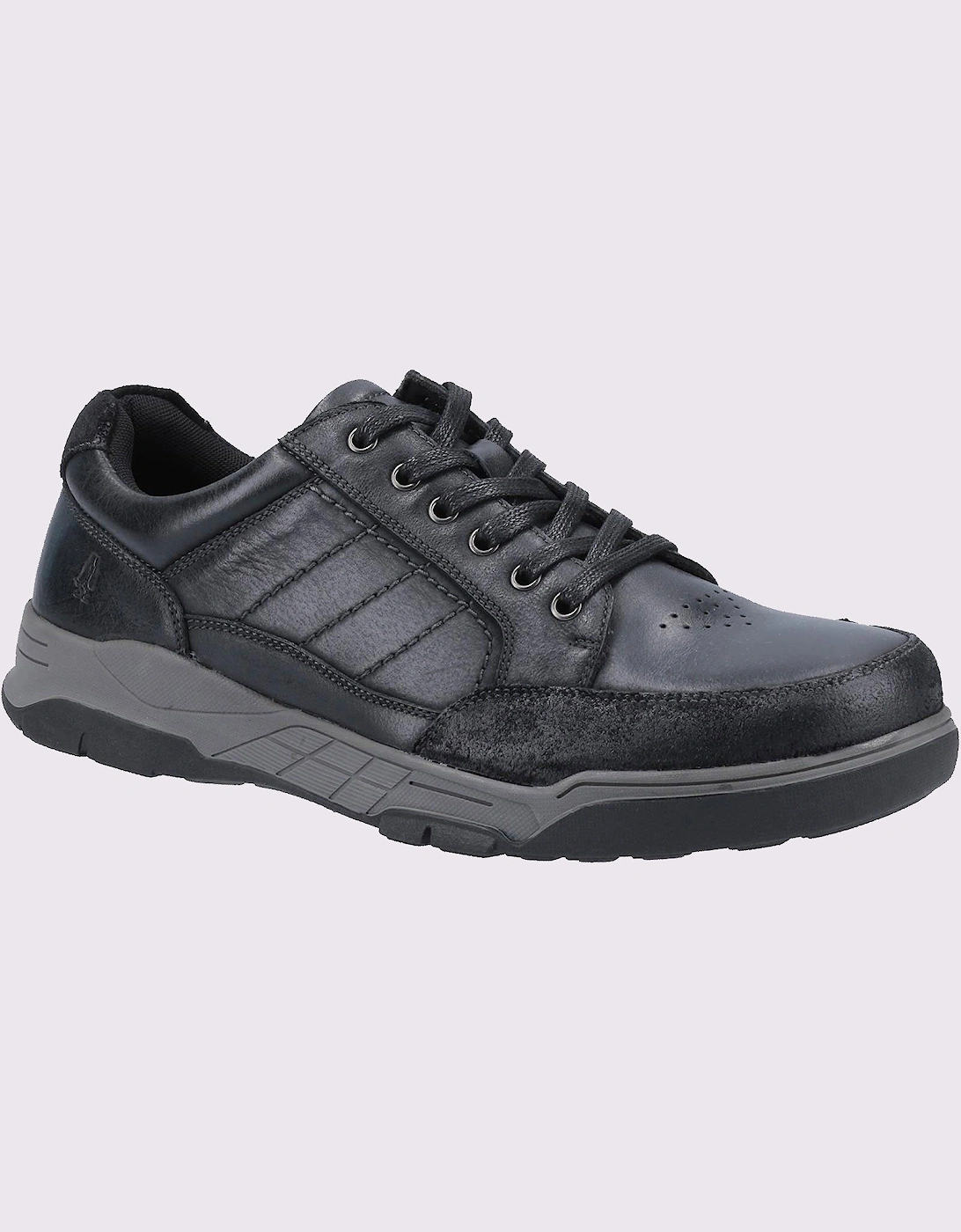 Hush Puppies Finley Leather Memory Foam Shoes Black