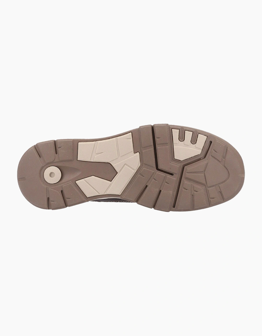Hush Puppies Finley Leather Memory Foam Shoes Dark Coffee