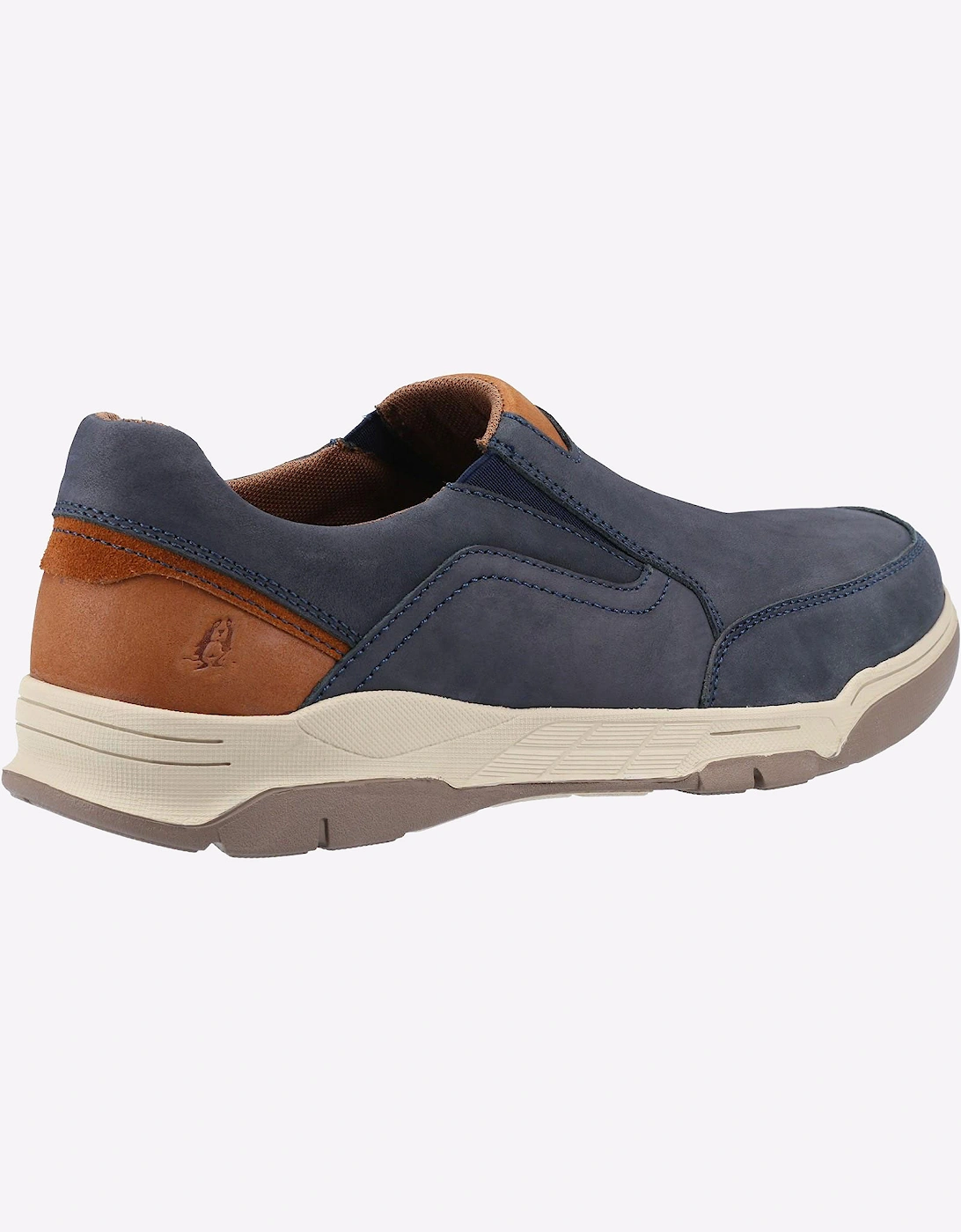 Hush Puppies Fletcher Memory Foam Slip On Mens Shoes Navy/Tan