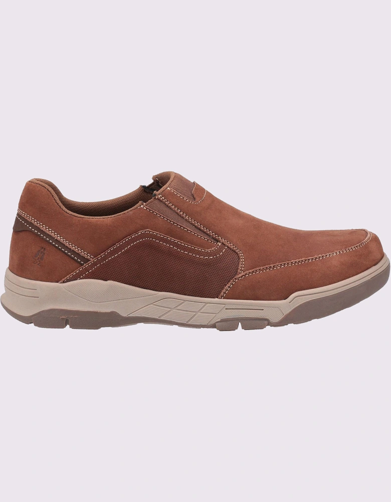 Hush Puppies Fletcher Memory Foam Slip On Mens Shoes Tan
