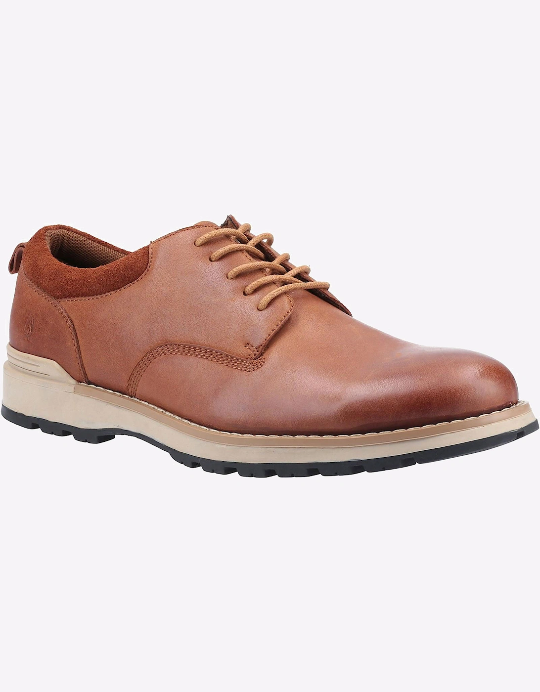 Hush Puppies Dylan Leather Memory Foam Mens Shoes Tan
