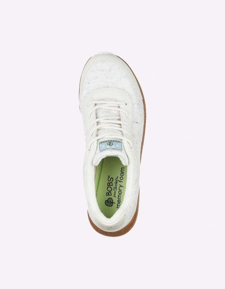 Skechers Bobs Earth New Love Memory Foam Womens Trainers Off White