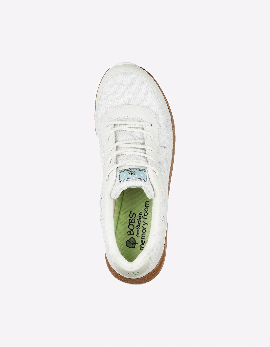 Skechers Bobs Earth New Love Memory Foam Womens Trainers Off White
