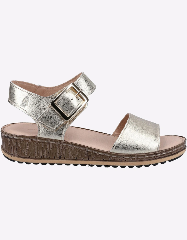 Hush Puppies Ellie Leather Womens Sandals Gold
