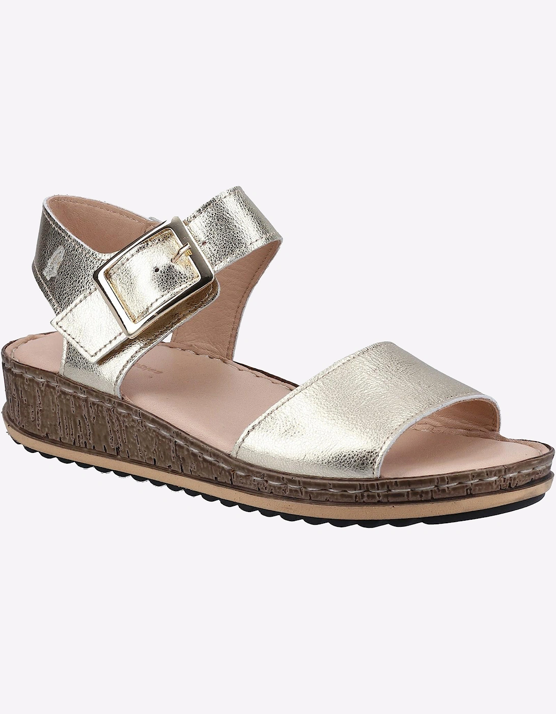 Hush Puppies Ellie Leather Womens Sandals Gold