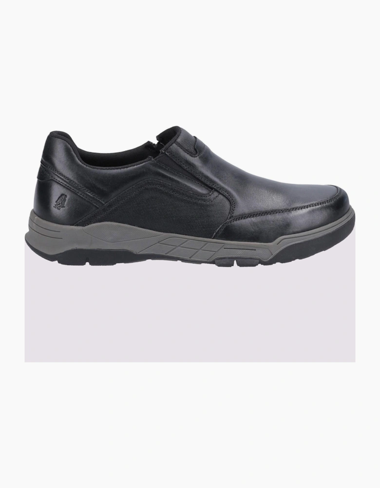 Hush Puppies Fletcher Memory Foam Slip On Mens Shoes Black