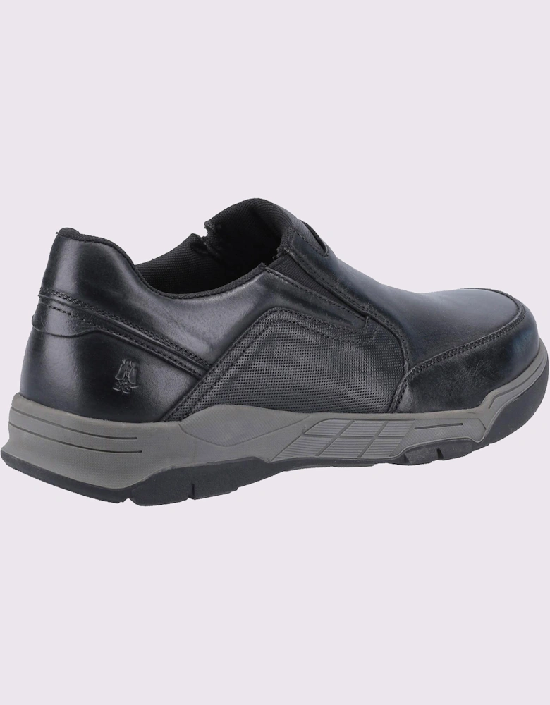 Hush Puppies Fletcher Memory Foam Slip On Mens Shoes Black