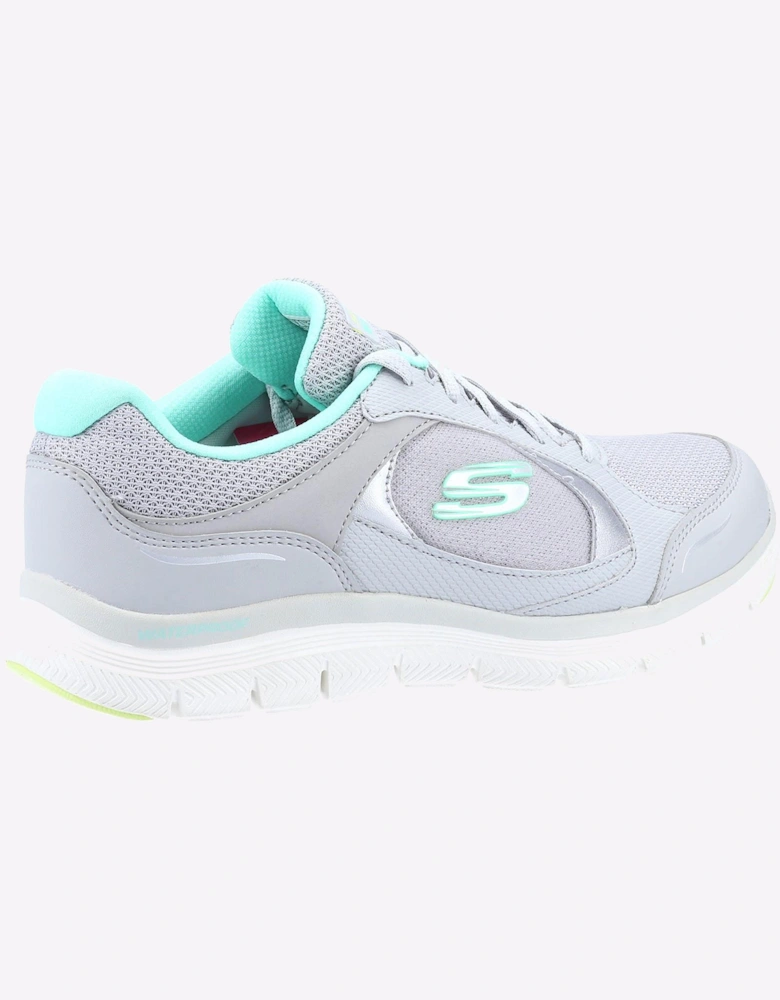Skechers Flex Appeal 4.0 Memory Foam Womens Trainers Grey/Multicoloured